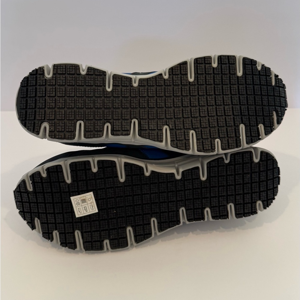 Skechers Black and Blue safety toe slip resistant sole sneakers - Picture 10 of 12